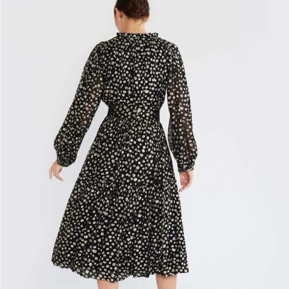 Mille anthropology black tulle dress with gold polkdots - Picture 4 of 8